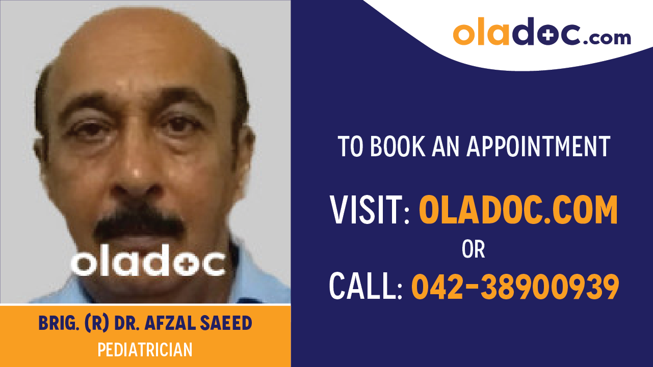 Book appointment with Dr.Afzal Saeed-best Pediatrician in Lahore